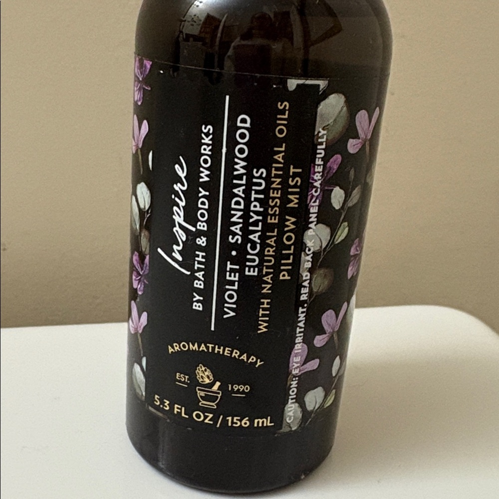 Bath & Body Works Inspire Violet Sandalwood Eucalyptus Pillow Body Mist 5oz NEW